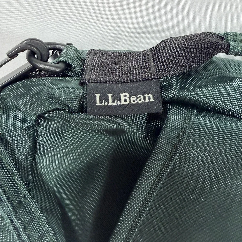 LL Bean Wallet Travel Organizer Cards Money ID Holder Wristlet Dark Green